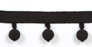 Everly Ball Fringe Black by Magnolia Trim