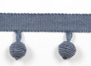 Everly Ball Fringe Blue by Magnolia Trim