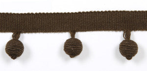 Everly Ball Fringe Brown by Magnolia Trim