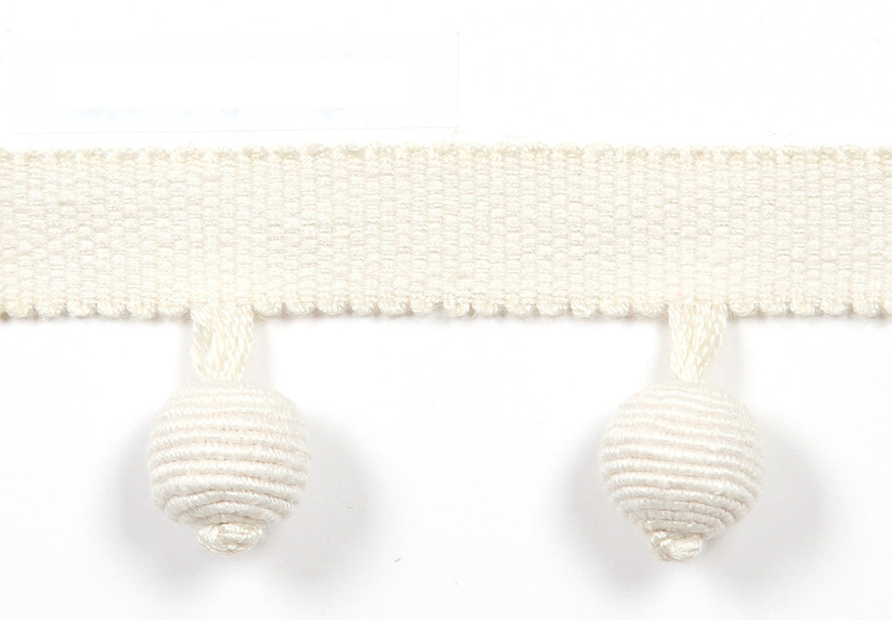 Everly Ball Fringe Cotton by Magnolia Trim - 63LINEN/37RAYON CHINA Horizontal: and Vertical: 1.46" - Fabric Carolina -