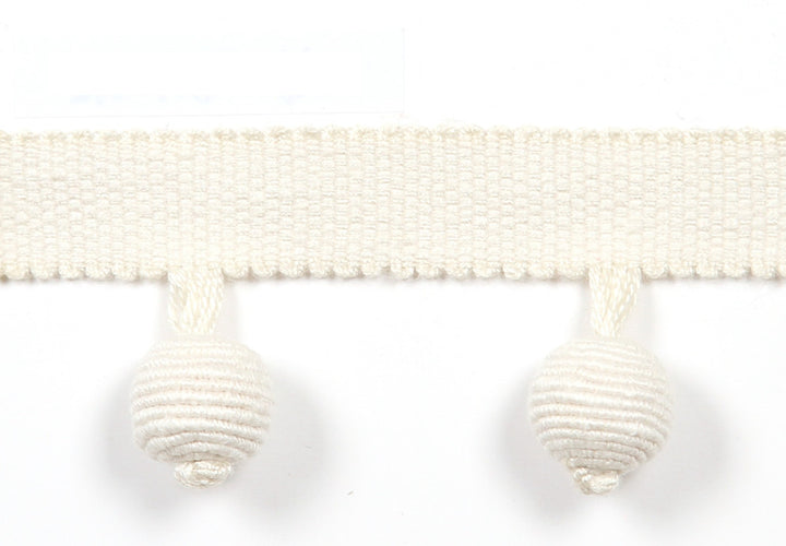 Everly Ball Fringe Cotton by Magnolia Trim - 63LINEN/37RAYON CHINA Horizontal: and Vertical: 1.46" - Fabric Carolina -