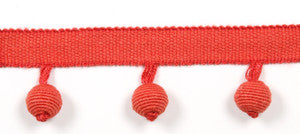 Everly Ball Fringe Dark Coral by Magnolia Trim