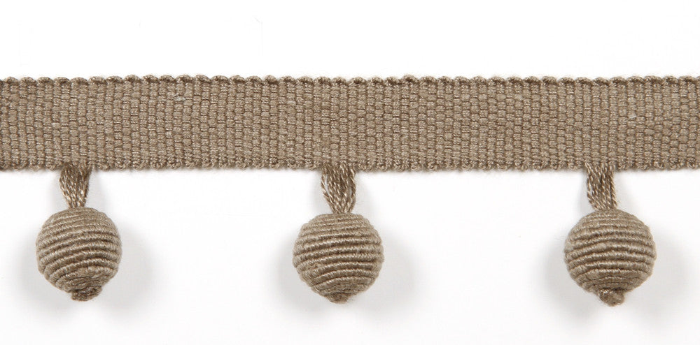 Everly Ball Fringe Grain by Magnolia Trim - 63LINEN/37RAYON CHINA Horizontal: and Vertical: 1.46" - Fabric Carolina -