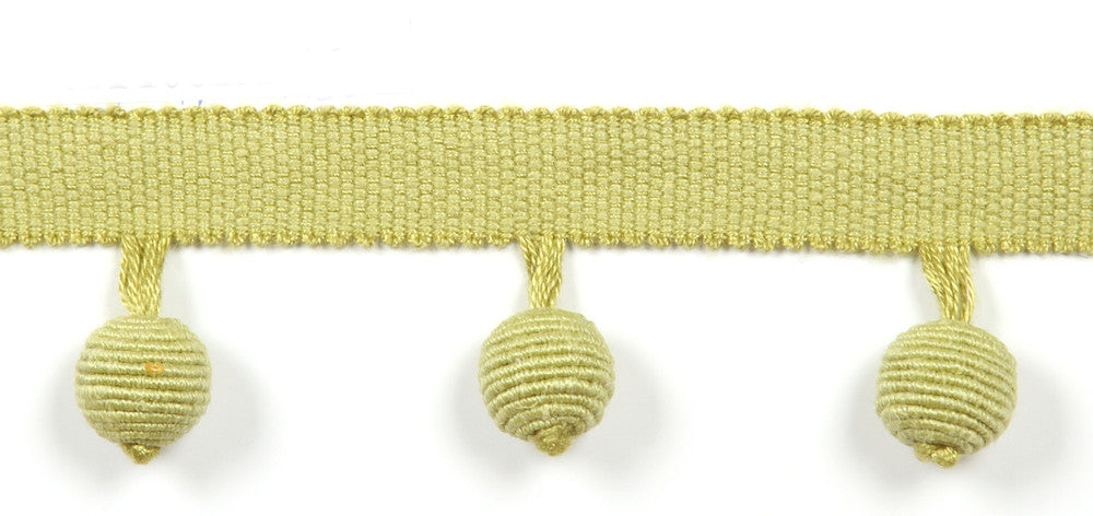 Everly Ball Fringe Pear by Magnolia Trim - 63LINEN/37RAYON CHINA Horizontal: and Vertical: 1.46" - Fabric Carolina -