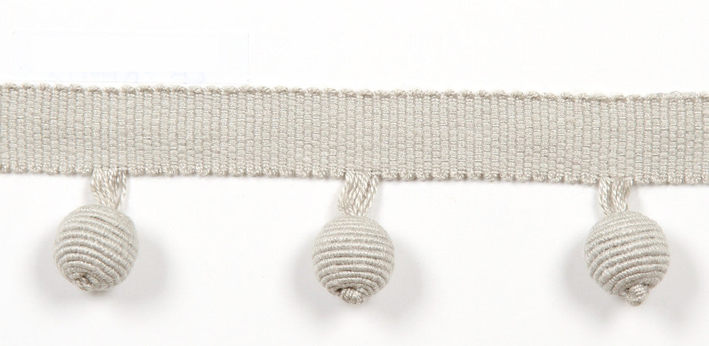 Everly Ball Fringe Pebble by Magnolia Trim - 63LINEN/37RAYON CHINA Horizontal: and Vertical: 1.46" - Fabric Carolina -