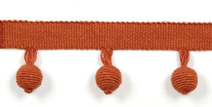 Everly Ball Fringe Rust by Magnolia Trim