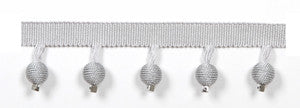 Everly Metallic Ball Fringe Silver by Magnolia Trim
