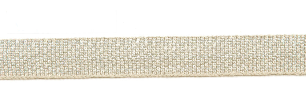 Everly Metallic Micro Tape Ice by Magnolia Trim - 63LINEN/37RAYON CHINA Horizontal: and Vertical: - Fabric Carolina -