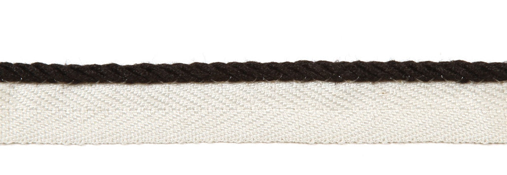 Everly Micro Cord Black by Magnolia Trim - 63LINEN/37RAYON CHINA Horizontal: and Vertical: 0.125" - Fabric Carolina -