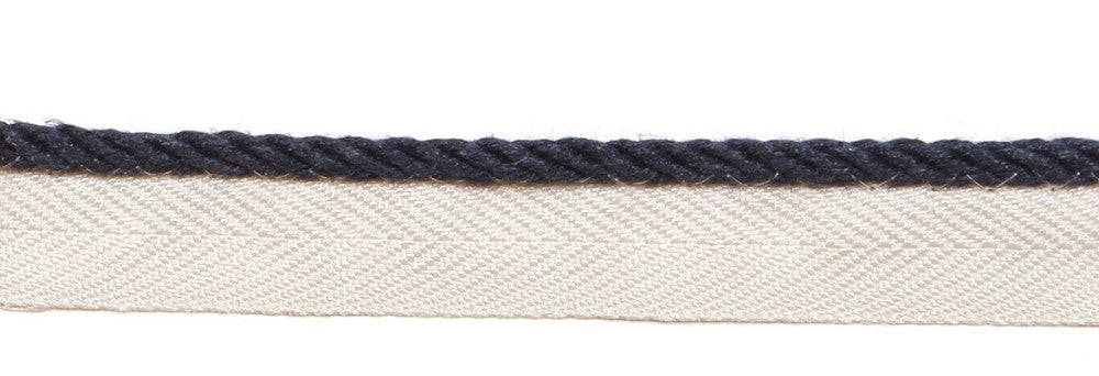 Everly Micro Cord Navy by Magnolia Trim - 63LINEN/37RAYON CHINA Horizontal: and Vertical: 0.125" - Fabric Carolina -
