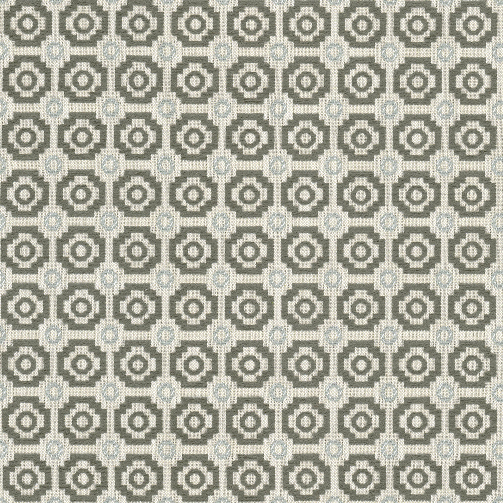 Evette 2 Grey by Stout Fabric Stout Fabric Evette 2 GreyFabric Great Impressions Green/Spice/Naturals 90%Pol 10%Cot USA </p><p>Repeat: H: 1.875, V: 5 55 in - Fabric Carolina -