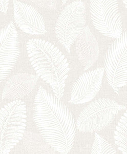 Tossed Leaves Cool Linen by Seabrook Wallpaper