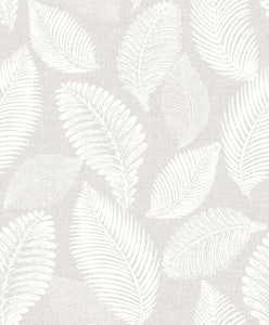 Tossed Leaves Dove Greige by Seabrook Wallpaper