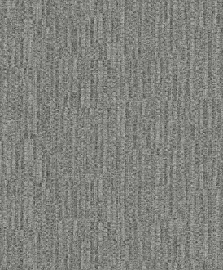 Abington Faux Linen Sleek Charcoal by Seabrook Wallpaper White Heron Netherlands 57.5 0" 20.9" - Fabric Carolina -