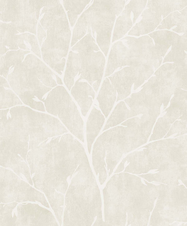 Avena Branches Soft Cream by Seabrook Wallpaper White Heron Netherlands 57.5 25.2" 20.9" - Fabric Carolina -