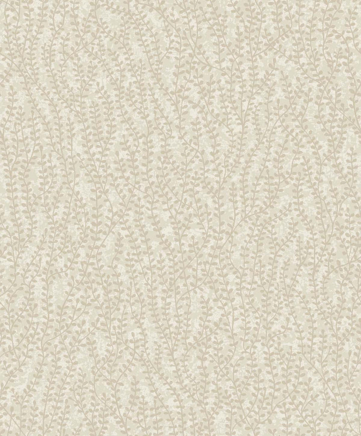 Seaweed Beaded Branches Organic Silk by Seabrook Wallpaper White Heron Netherlands 57.5 25.2" 20.9" - Fabric Carolina -