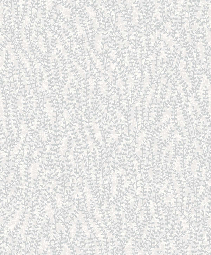 Seaweed Beaded Branches Diamond Glass Beads by Seabrook Wallpaper White Heron Netherlands 57.5 25.2" 20.9" - Fabric Carolina -