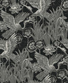 Marsh Cranes Midnight EW11000 by Seabrook Designs Wallpaper