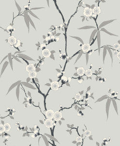 Floral Blossom Trail Stormy by Seabrook Wallpaper