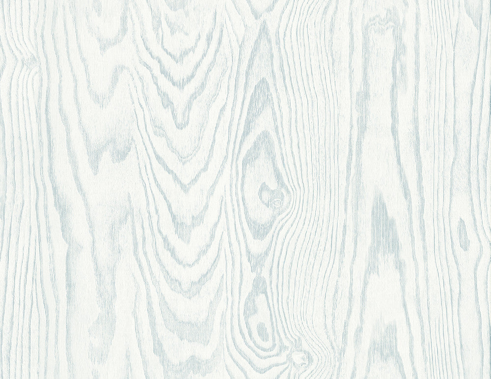 Kyoto Faux Woodgrain Soft Blue by Seabrook Wallpaper White Heron United States 60.75 10.43" 27" - Fabric Carolina -