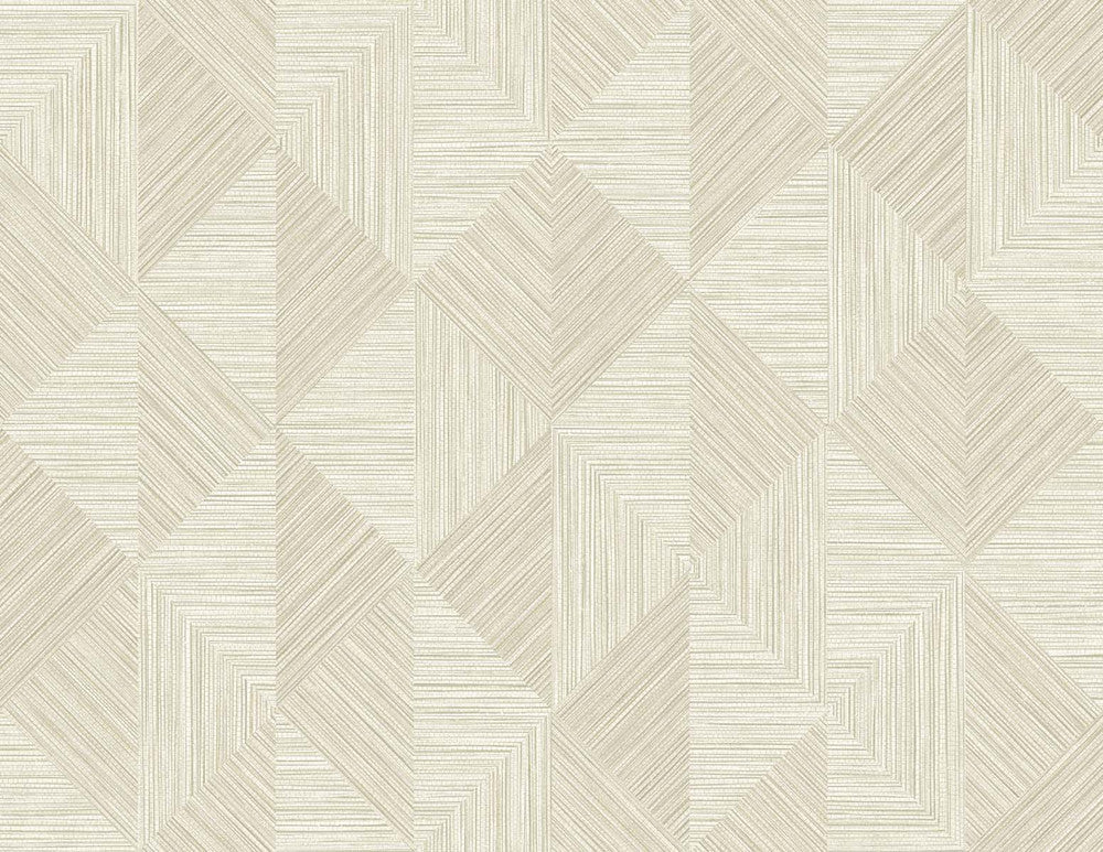 Diamond Inlay Beige by Seabrook Wallpaper White Heron United States 60.75 20.87" 27" - Fabric Carolina -