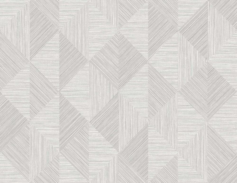 Diamond Inlay Dove Wing by Seabrook Wallpaper White Heron United States 60.75 20.87" 27" - Fabric Carolina -