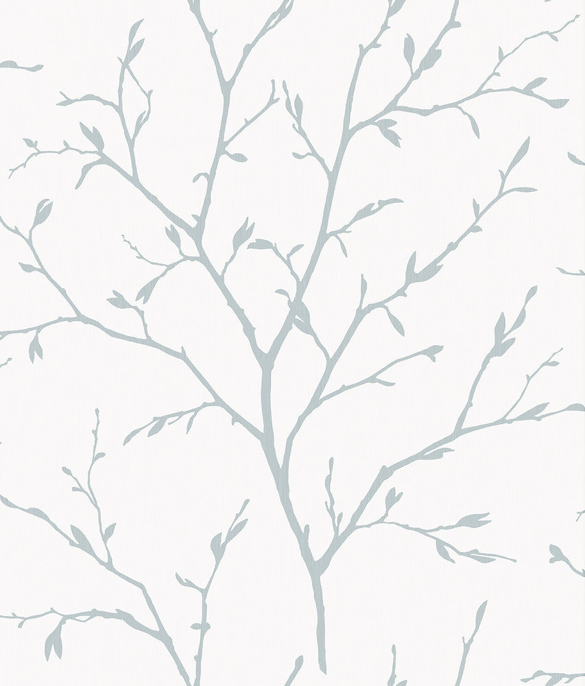 Branching Out Slate Blue by Seabrook Wallpaper White Heron United States 60.75 16.3" 27" - Fabric Carolina -