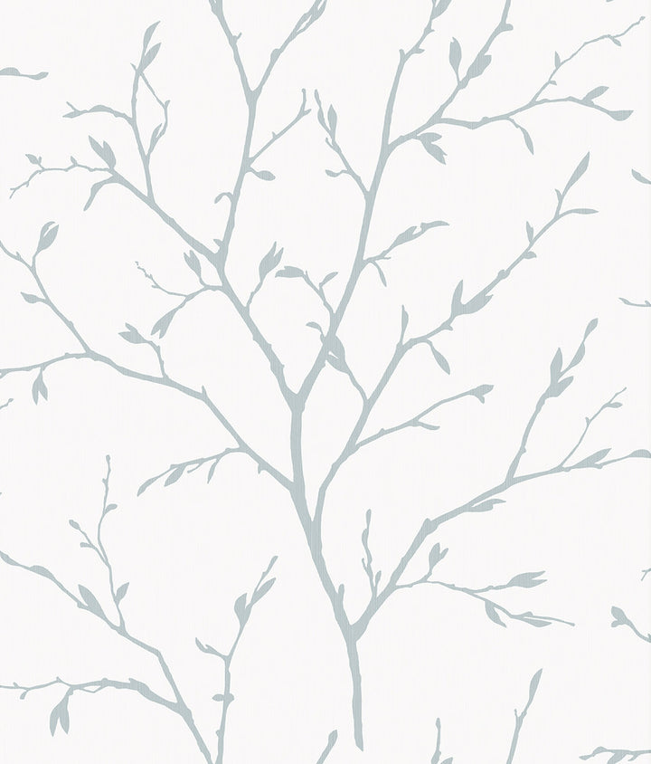Branching Out Slate Blue by Seabrook Wallpaper White Heron United States 60.75 16.3" 27" - Fabric Carolina -