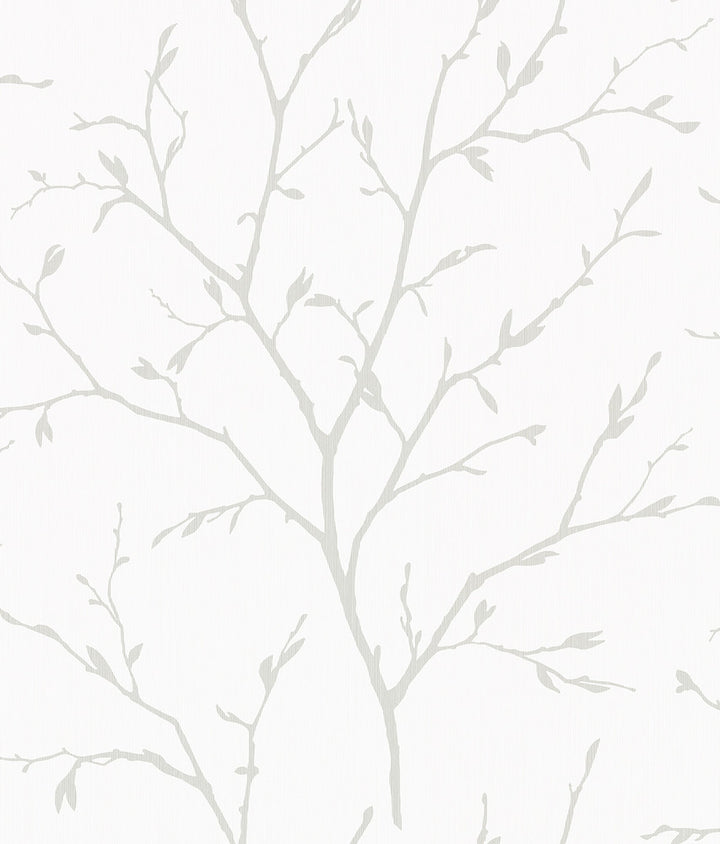 Branching Out Winter Grey by Seabrook Wallpaper White Heron United States 60.75 16.3" 27" - Fabric Carolina -