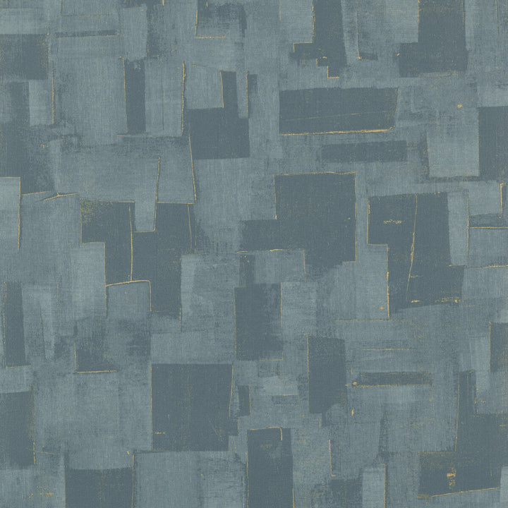 Cubist Teal by Threads Wallcovering VINYL WALLPAPER COLLECTION I PAPER - 100% United Kingdom Horizontal: 26.989 and Vertical: 30.0228 26.989 - Fabric Carolina -