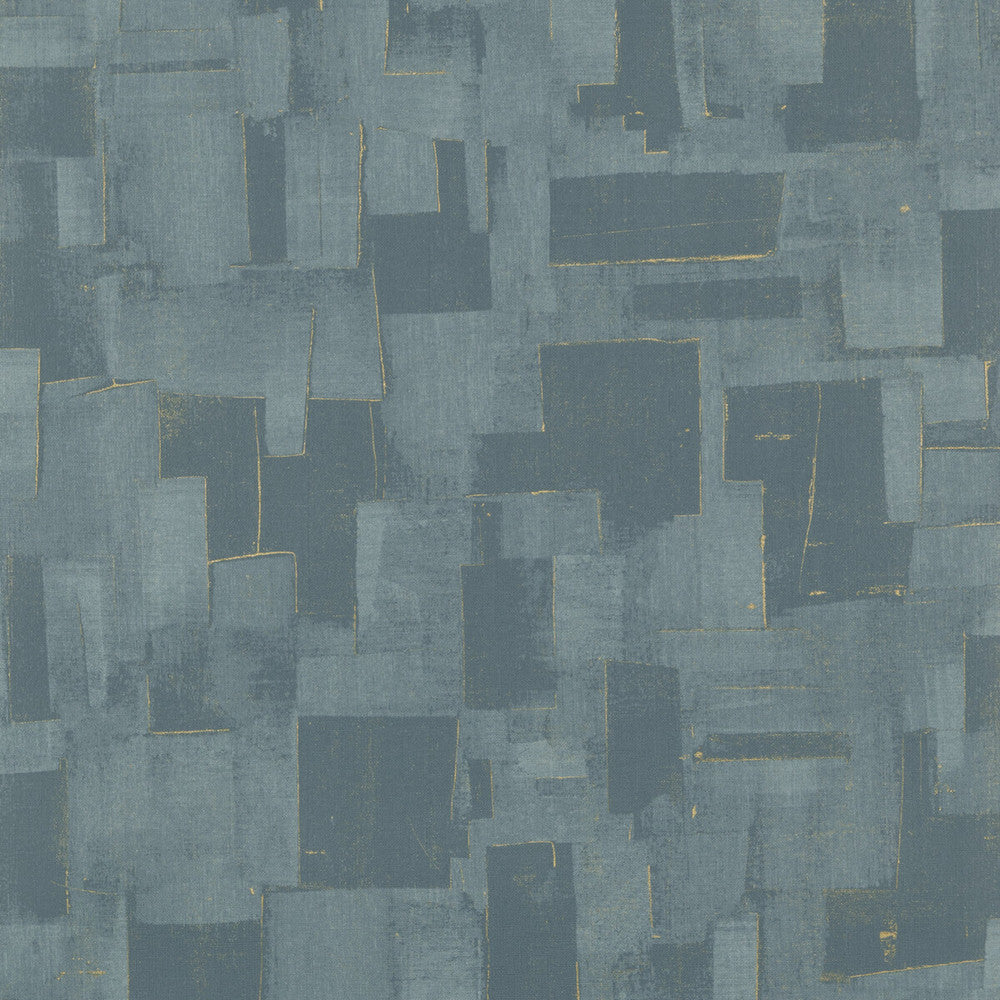 Cubist Teal by Threads Wallcovering VINYL WALLPAPER COLLECTION I PAPER - 100% United Kingdom Horizontal: 26.989 and Vertical: 30.0228 26.989 - Fabric Carolina -