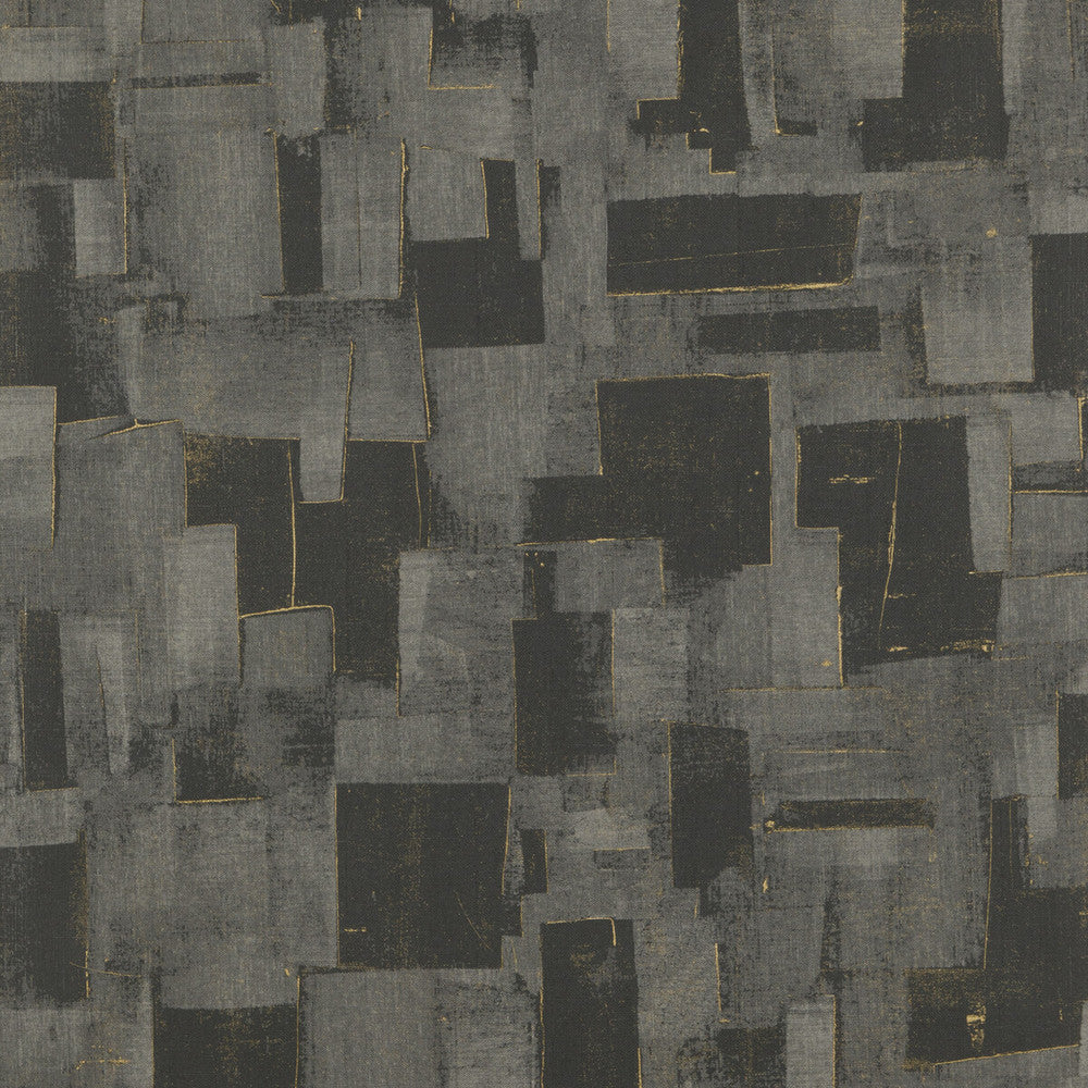 Cubist Charcoal by Threads Wallcovering VINYL WALLPAPER COLLECTION I PAPER - 100% United Kingdom Horizontal: 26.989 and Vertical: 30.0228 26.989 - Fabric Carolina -