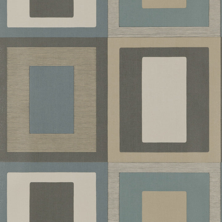 Moro Teal/Indigo by Threads Wallcovering VINYL WALLPAPER COLLECTION I PAPER - 100% United Kingdom - Horizontal: 26.989 and Vertical: 30.0228 26.989 - Fabric Carolina -
