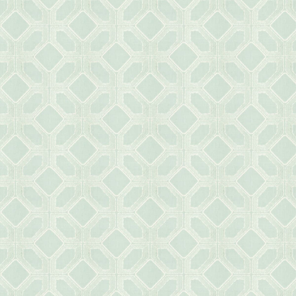 Excellent 1 Vapor by Stout Fabric Comfortable Living Seamist/Aqua 47% Cotton 39% Polyester 14% Spun Viscose Embroidery INDIA FLAME RETARDANT-U.F.A.C. CLASS 1 (OR A) WYZENBEEK 15 000 DOUBLE RUB WEAR TEST (HEAVY DUTY) Horizontal: 6.5 and Vertical: 6 53 in - Fabric Carolina -