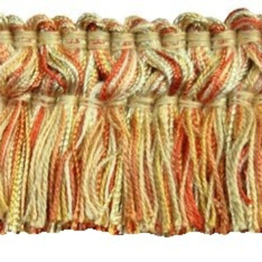 Elliant-Tangerine by Europatex Designer Fabric Le Petite 100% Polyester China See Sample Horizontal: N/A and Vertical: N/A 1.75 inches  - Swanky Fabrics -