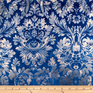 Embellished Damask Ink by Europatex Fabric