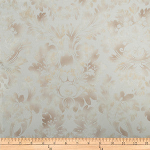 Embellished Damask White by Europatex Fabric