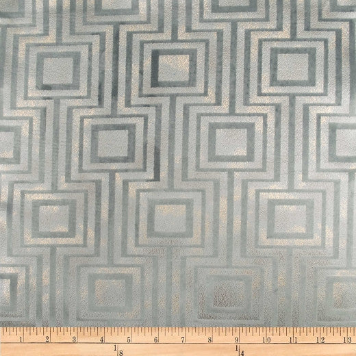 Embellished - Square - Steel by Europatex Fabric Embellished 100% Polyester China See Sample Horizontal: N/A and Vertical: N/A 118.00 inches  - Fabric Carolina -