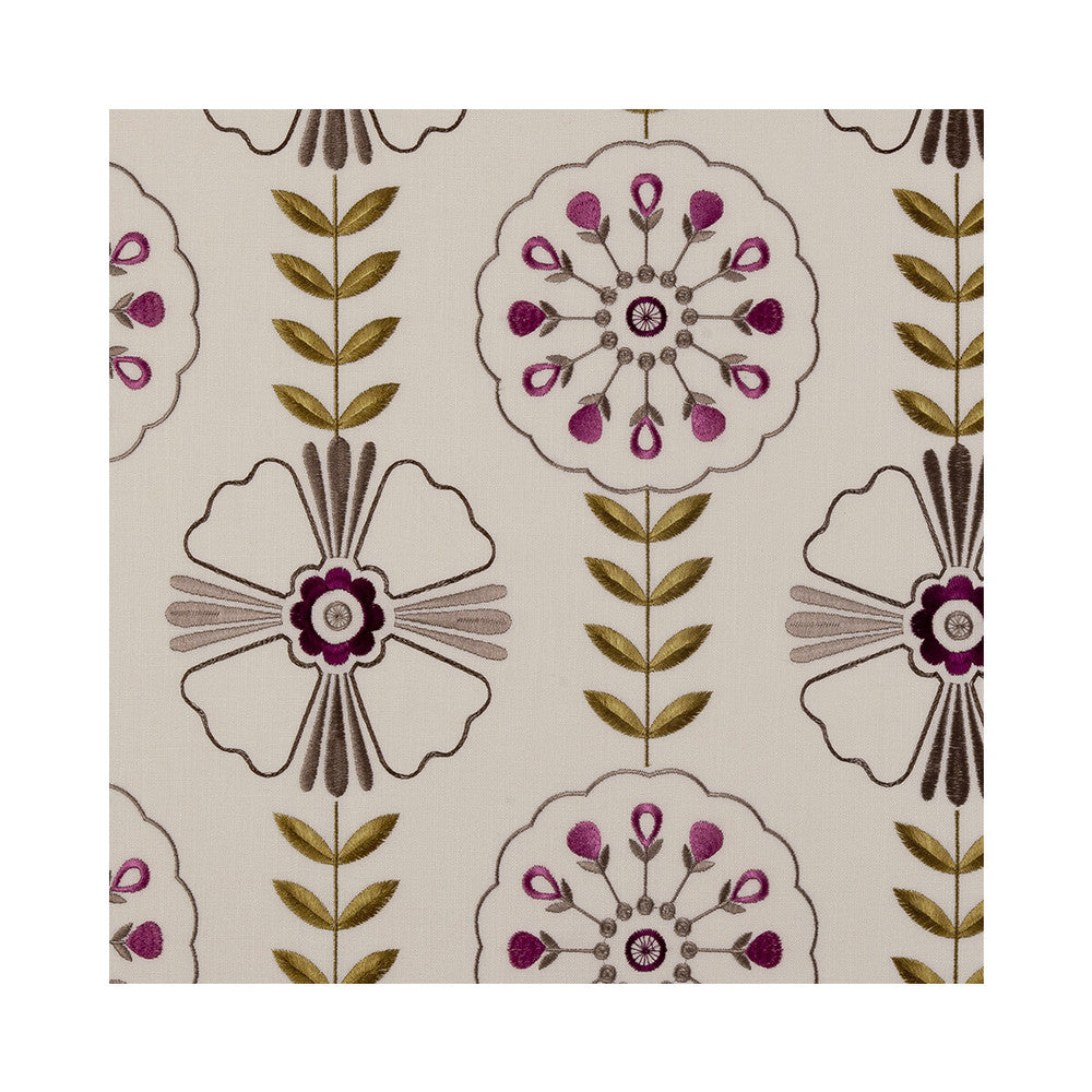 Mandana Berry by Clarke And Clarke Fabric CLARKE & CLARKE BUKHARA VISCOSE - 70%;LINEN - 30% India Horizontal: 12.99 and Vertical: 12.2 55 - Fabric Carolina -