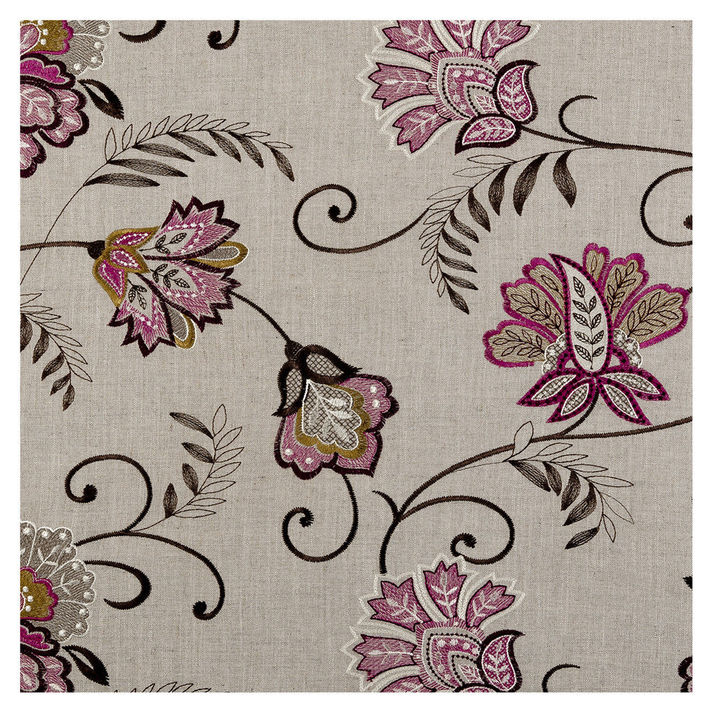 Bukhara Berry by Clarke And Clarke Fabric Clarke And Clarke Fabric Bukhara BerryFabric CLARKE & CLARKE BUKHARA VISCOSE - 70%;LINEN - 30% India </p><p>Repeat: H: 25.39, V: 18.11 55 - Fabric Carolina -