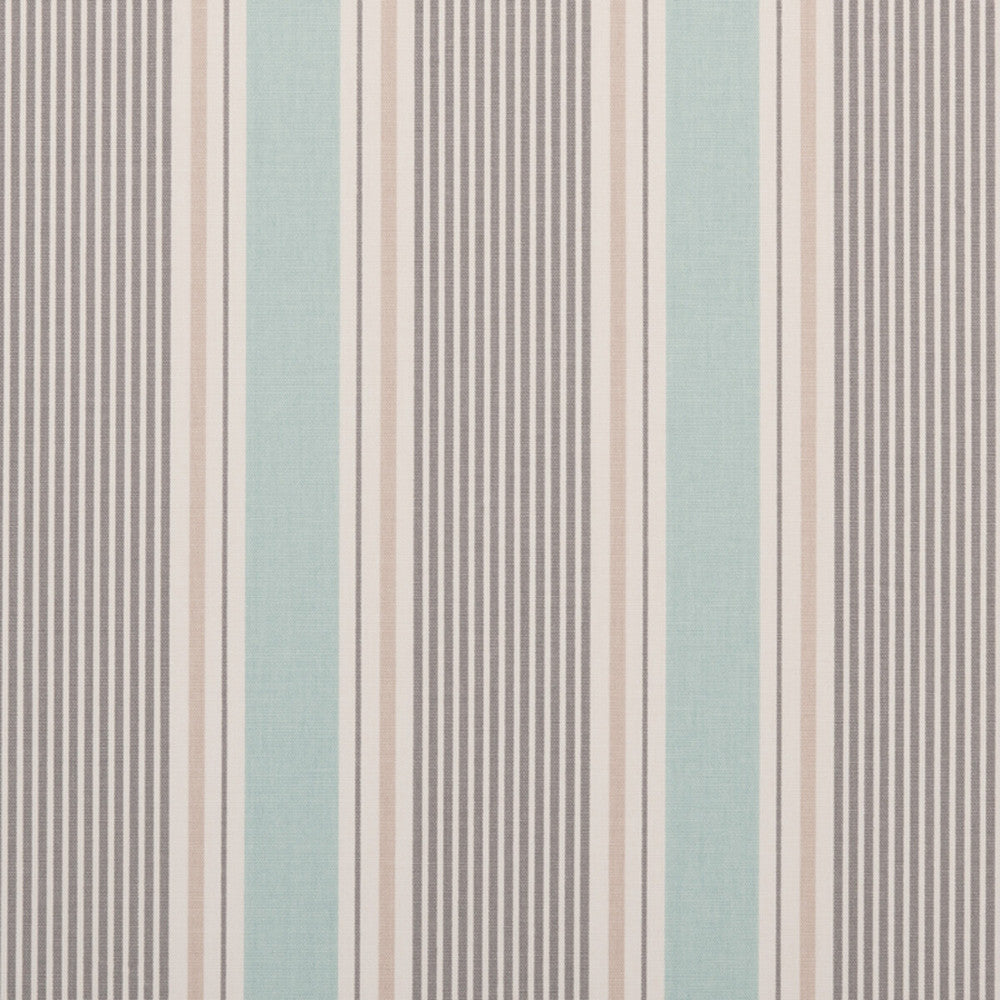 Sail Stripe Mineral by Clarke And Clarke Designer Fabric CLARKE & CLARKE MARITIME PRINTS COTTON - 100% United Kingdom MEDIUM Horizontal: 6.89 and Vertical: 0 54 - Swanky Fabrics -