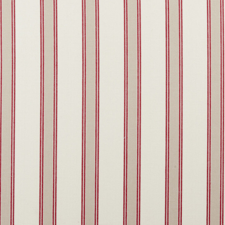 Oxford Red by Clarke And Clarke Fabric CLARKE & CLARKE TICKING STRIPES COTTON - 100% India MEDIUM Horizontal: 2.76 and Vertical: 0 55 - Fabric Carolina -