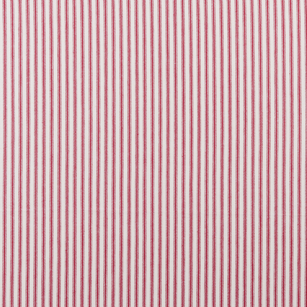 Sutton Red by Clarke And Clarke Fabric CLARKE & CLARKE TICKING STRIPES COTTON - 100% India MEDIUM Horizontal: 0.39 and Vertical: 0 55 - Fabric Carolina -