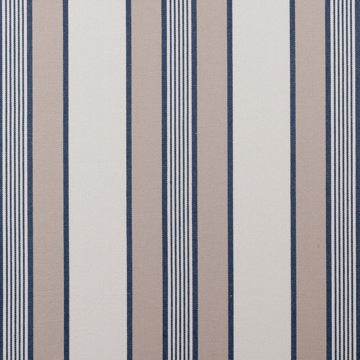 Regatta Navy by Clarke And Clarke Designer Fabric CLARKE & CLARKE TICKING STRIPES COTTON - 100% India MEDIUM Horizontal: 6.69 and Vertical: 0 55 - Swanky Fabrics -