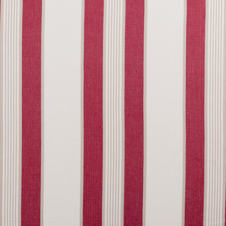 Regatta Red by Clarke And Clarke Fabric CLARKE & CLARKE TICKING STRIPES COTTON - 100% India MEDIUM Horizontal: 6.69 and Vertical: 0 55 - Fabric Carolina -