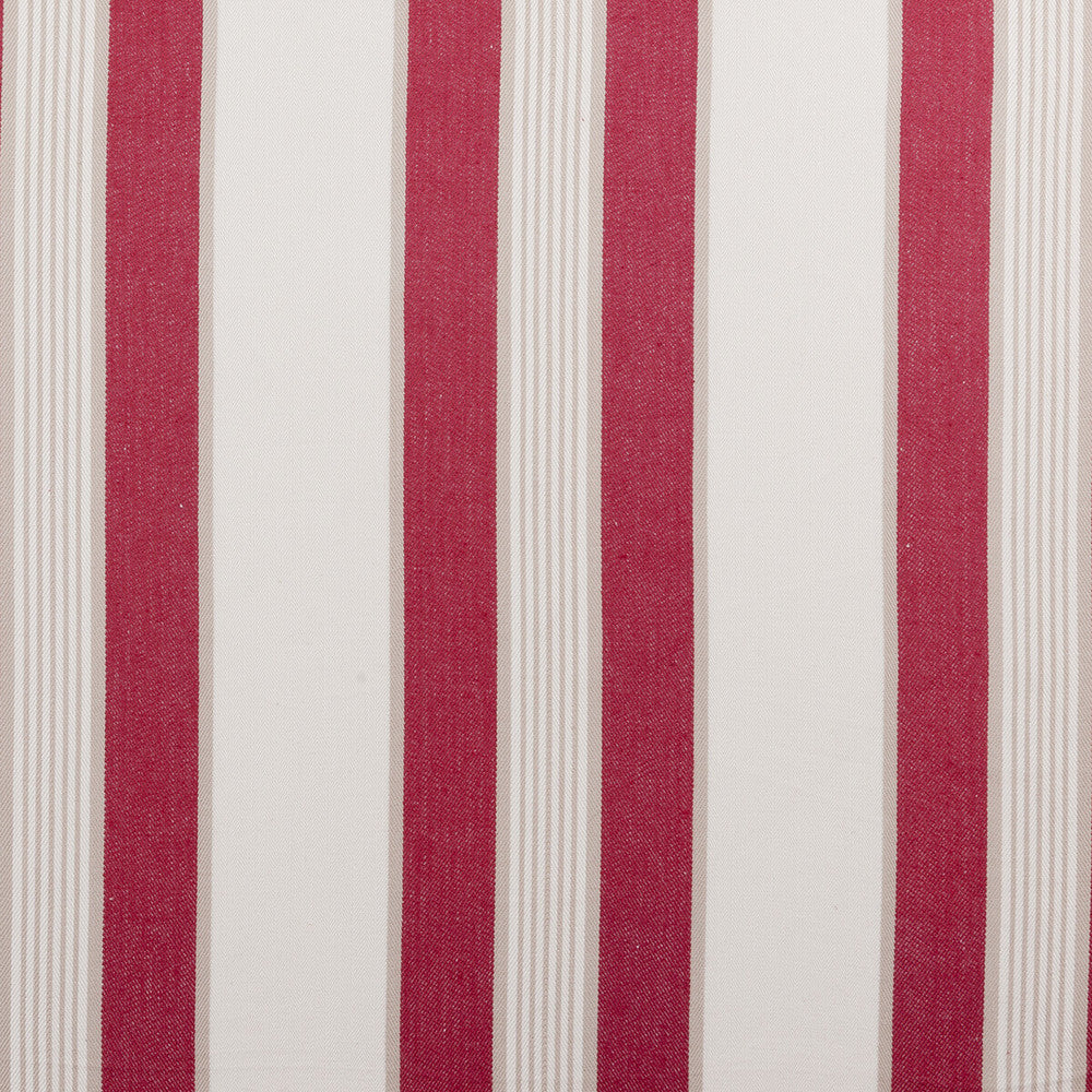 Regatta Red by Clarke And Clarke Fabric CLARKE & CLARKE TICKING STRIPES COTTON - 100% India MEDIUM Horizontal: 6.69 and Vertical: 0 55 - Fabric Carolina -