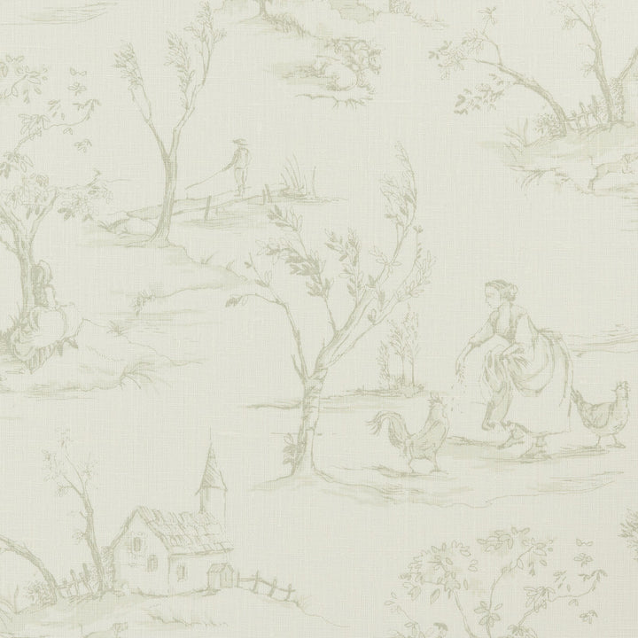Helena Sage by Clarke And Clarke Fabric CLARKE & CLARKE CLARISSE FABRICS LINEN - 100% Turkey MEDIUM Horizontal: 13.62 and Vertical: 25.2 55 - Fabric Carolina -