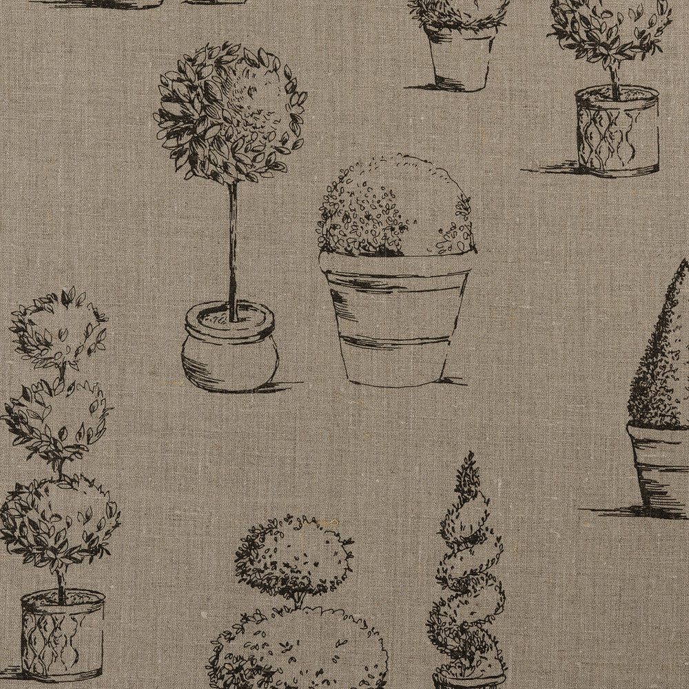 Topiary Linen by Clarke And Clarke Fabric CLARKE & CLARKE CLARISSE FABRICS LINEN - 100% Turkey MEDIUM Horizontal: 26.97 and Vertical: 25.2 55 - Fabric Carolina -