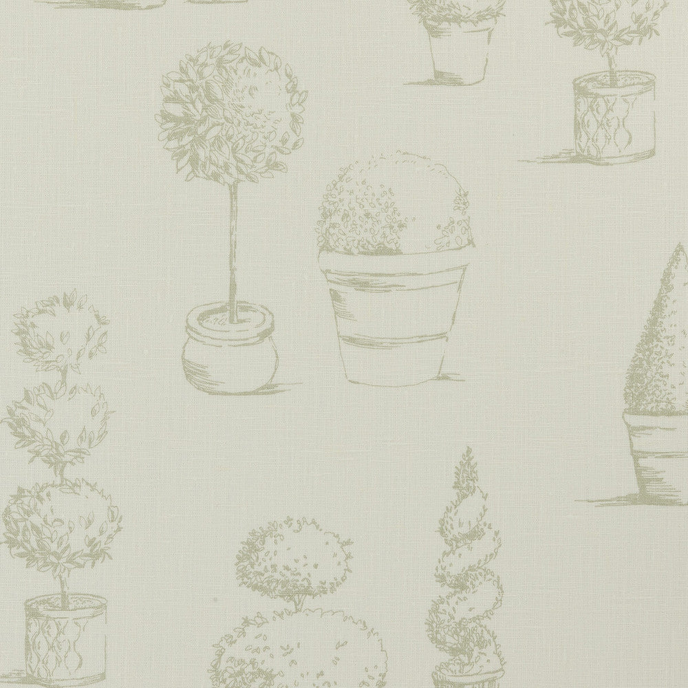 Topiary Sage by Clarke And Clarke Fabric CLARKE & CLARKE CLARISSE FABRICS LINEN - 100% Turkey MEDIUM Horizontal: 26.97 and Vertical: 25.2 55 - Fabric Carolina -