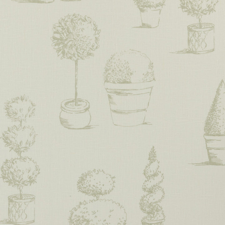 Topiary Sage by Clarke And Clarke Fabric CLARKE & CLARKE CLARISSE FABRICS LINEN - 100% Turkey MEDIUM Horizontal: 26.97 and Vertical: 25.2 55 - Fabric Carolina -